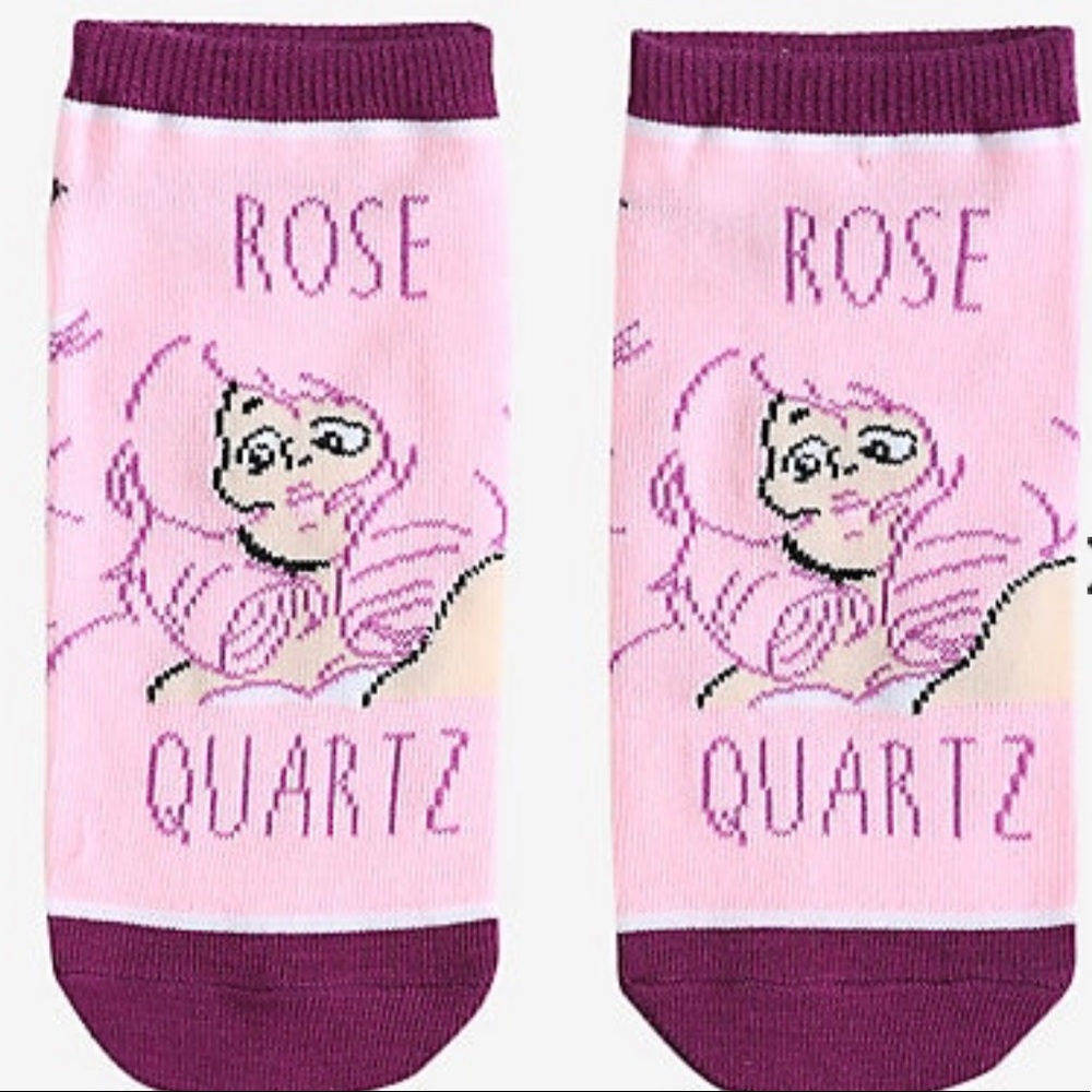 STEVEN UNIVERSE ROSE QUARTZ NO-SHOW SOCKS